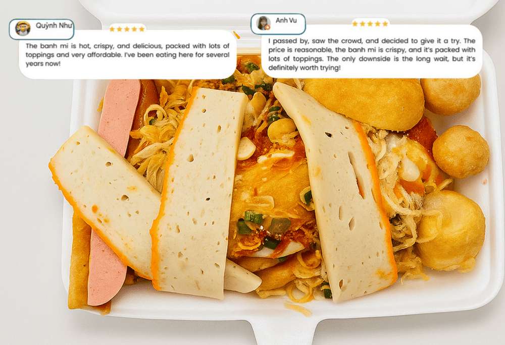 With its affordable price and high-quality, delicious food, Banh Mi Nuong Ot Do has won over many customers